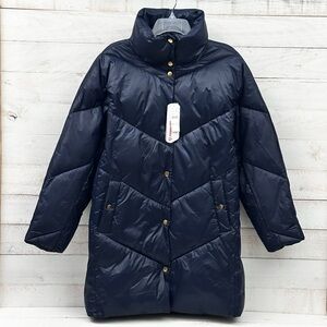 J. Crew Villa Puffer Coat • Blue • Sz M • NWT